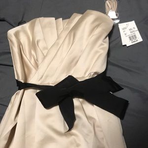 Champagne bridesmaid gown